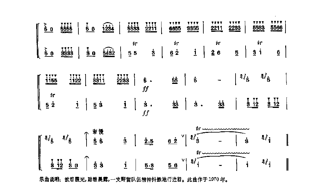 笛子重奏曲《野营路上》梁欣/曲