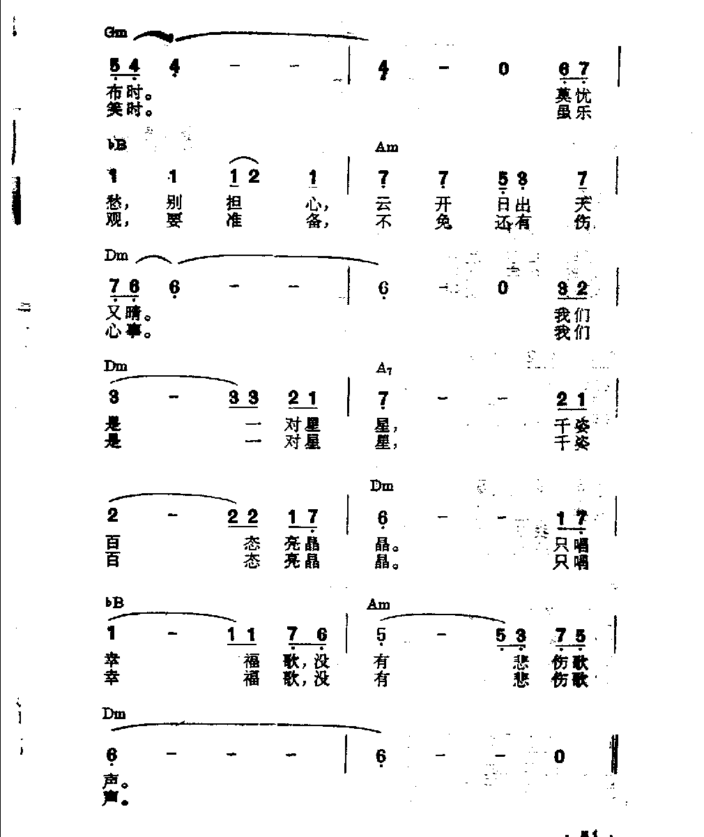 吉他伴奏日本流行歌曲《悲伤会突然降临》安真理子词　中川克彦曲