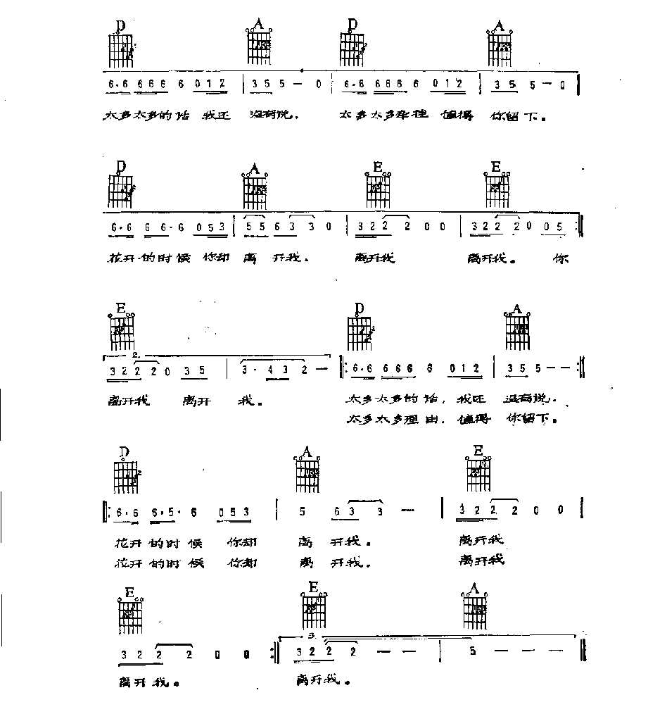 吉他伴奏歌曲谱《花祭》