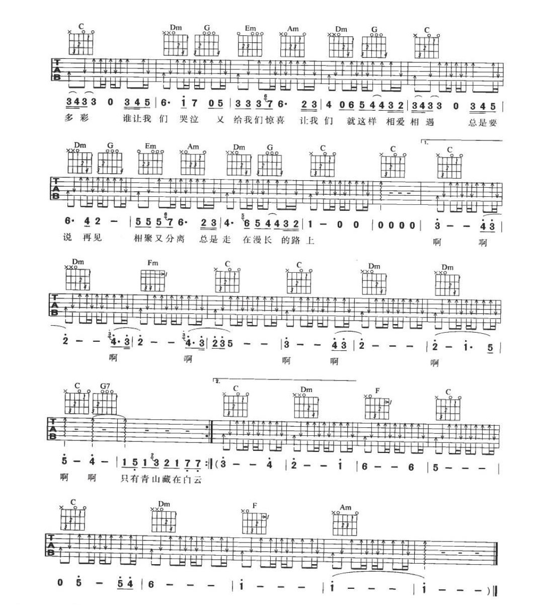 适合吉他初学者弹的歌曲《旅行》C大调/四四拍/扫弦