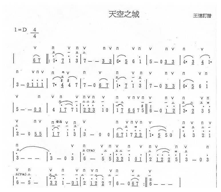 外国陶笛歌曲《天空之城》