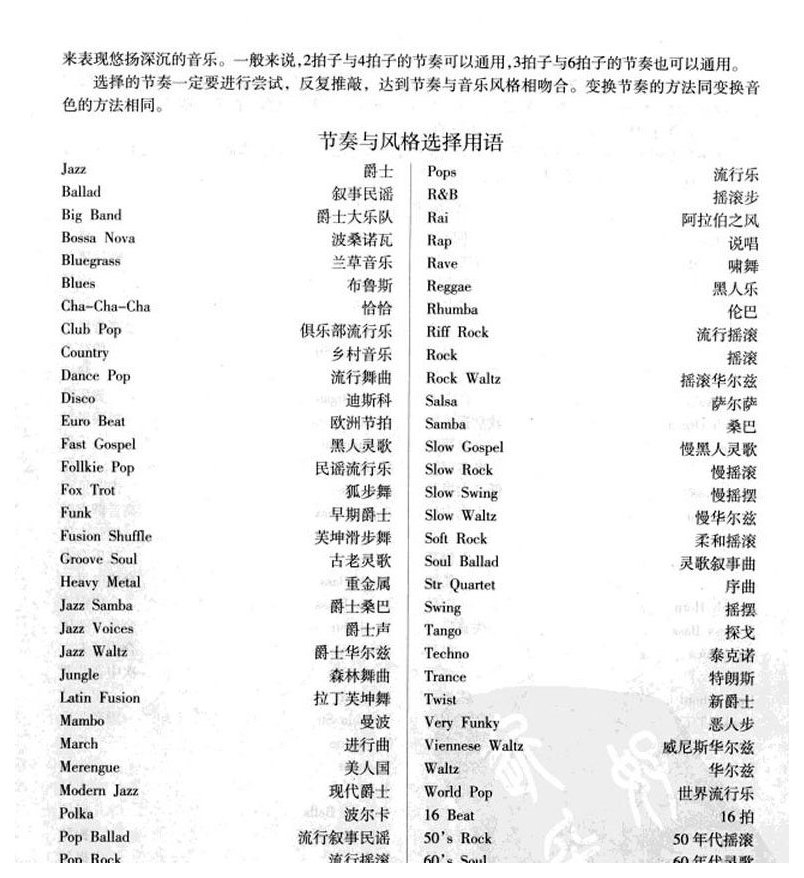 电子琴简介《怎样选择恰当的音色与节奏》
