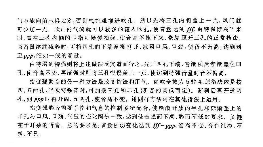 竹笛演奏技巧之《指变强弱音》介绍