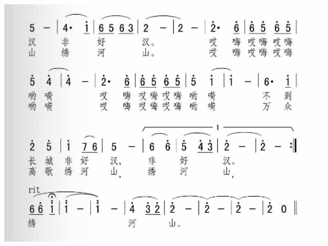 歌唱祖国歌曲简谱《高高的六盘山》独唱