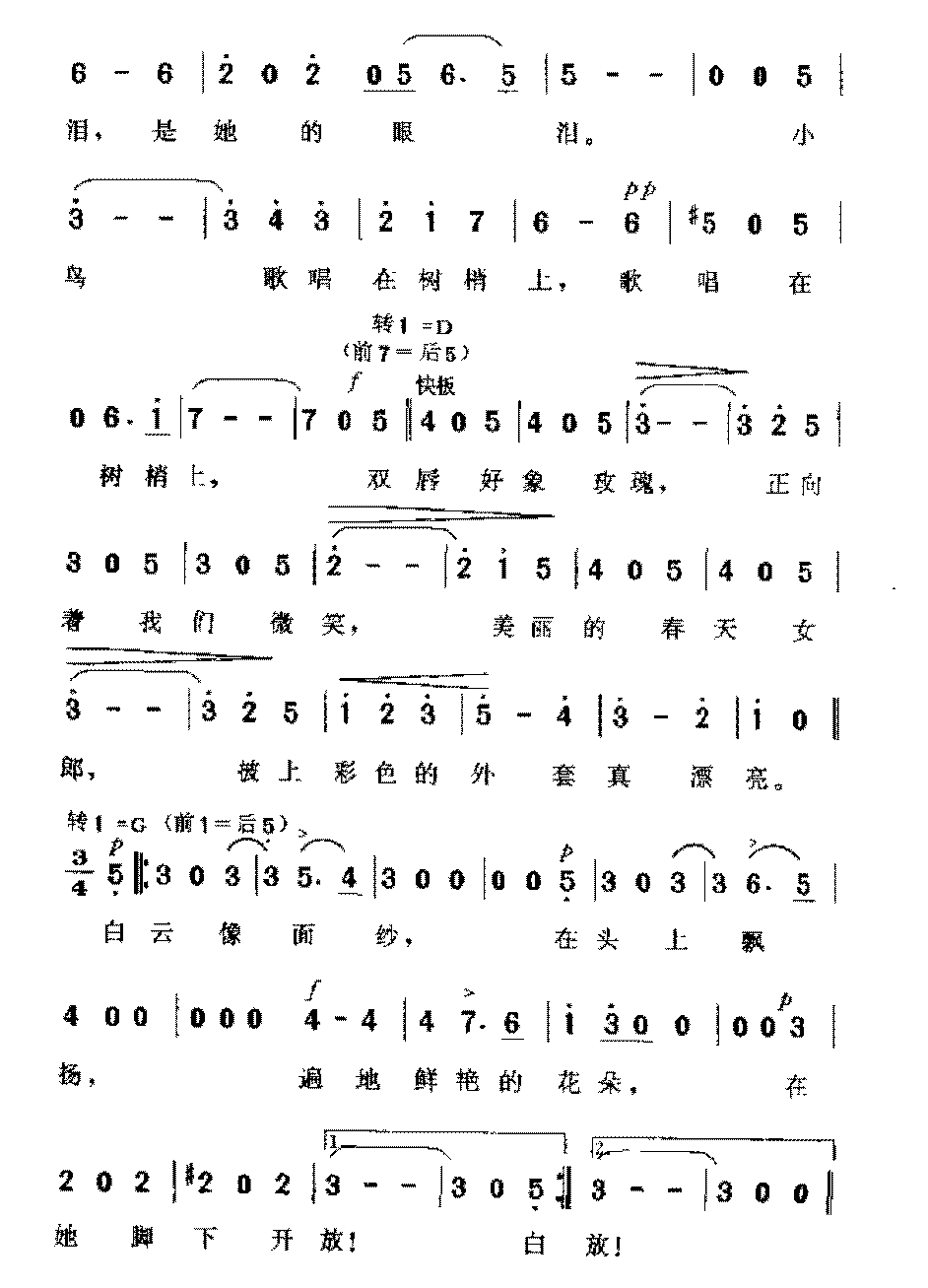 奥地利歌曲《蓝色的多瑙河》简谱
