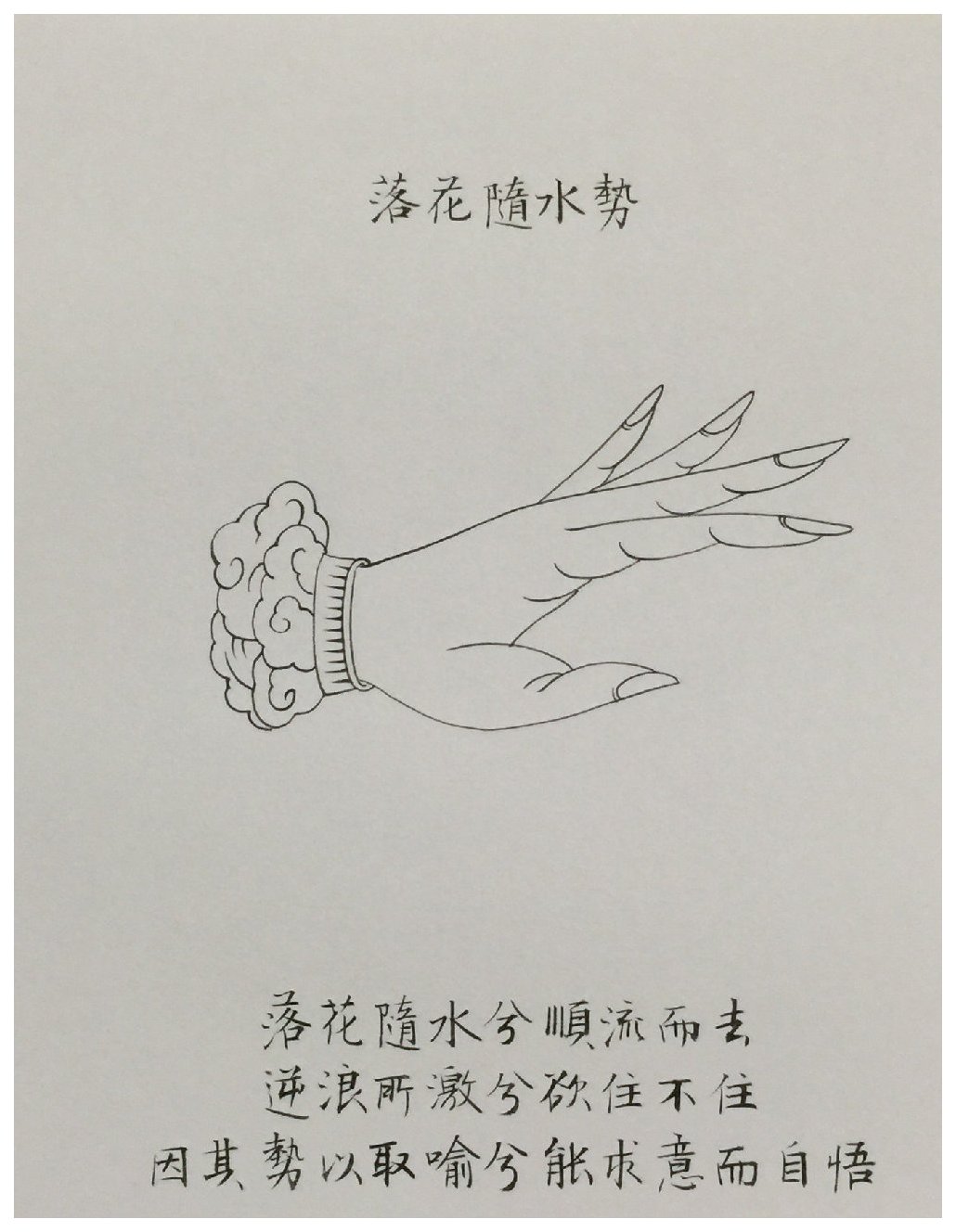 古琴左手指法手势之【落花随水势】图解