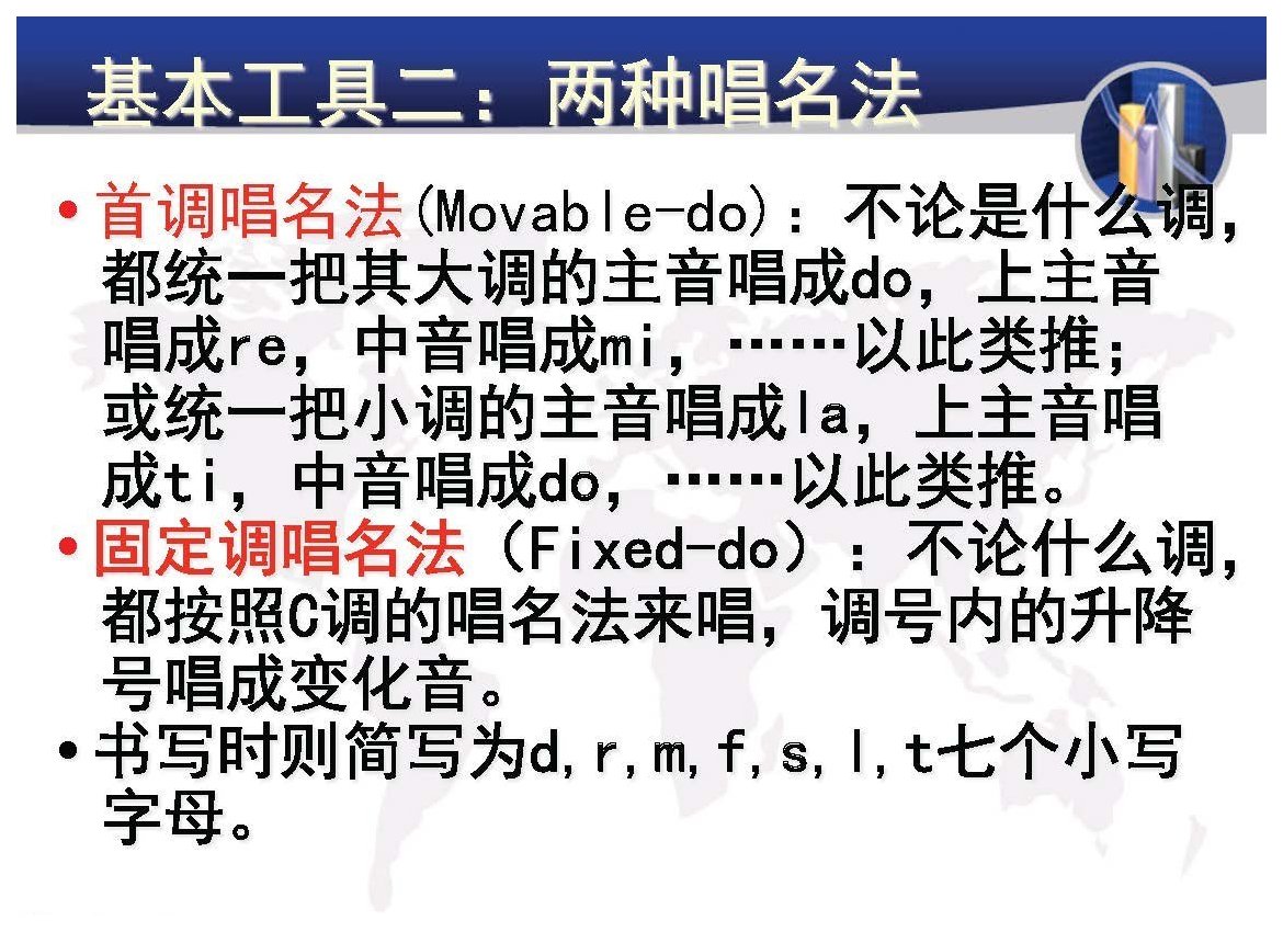 两种唱名法