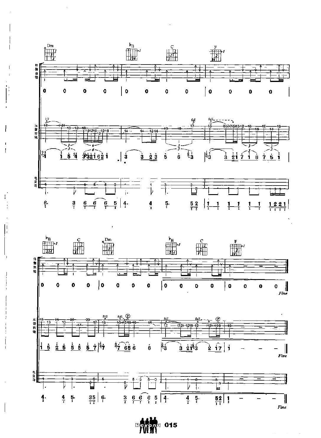 BEYOND乐队吉他组合弹唱乐曲《海阔天空》黄家驹词曲