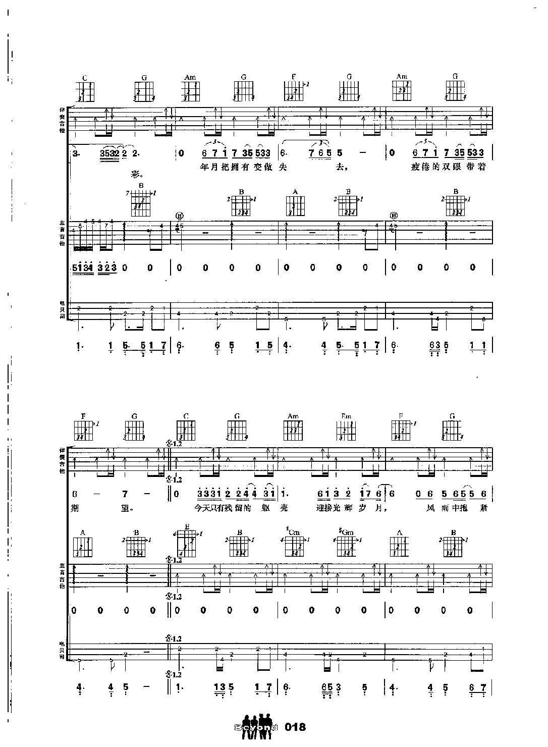 BEYOND乐队吉他组合弹唱乐曲《光辉岁月》黄家驹词曲