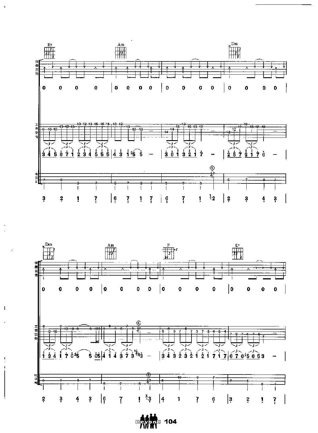 BEYOND乐队吉他组合弹唱乐曲《昔日舞曲》黄家驹词曲