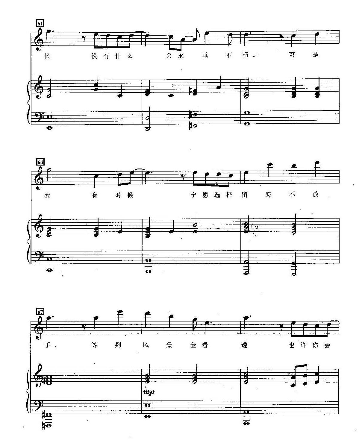 王菲经典歌曲钢琴曲《红豆》作词/林夕 作曲/柳重言