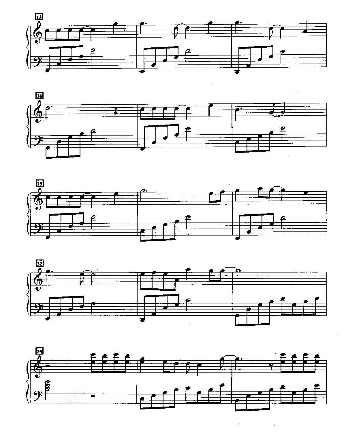 王菲经典歌曲钢琴曲《蝴蝶》作词／林夕  作曲／ Adrian Chan