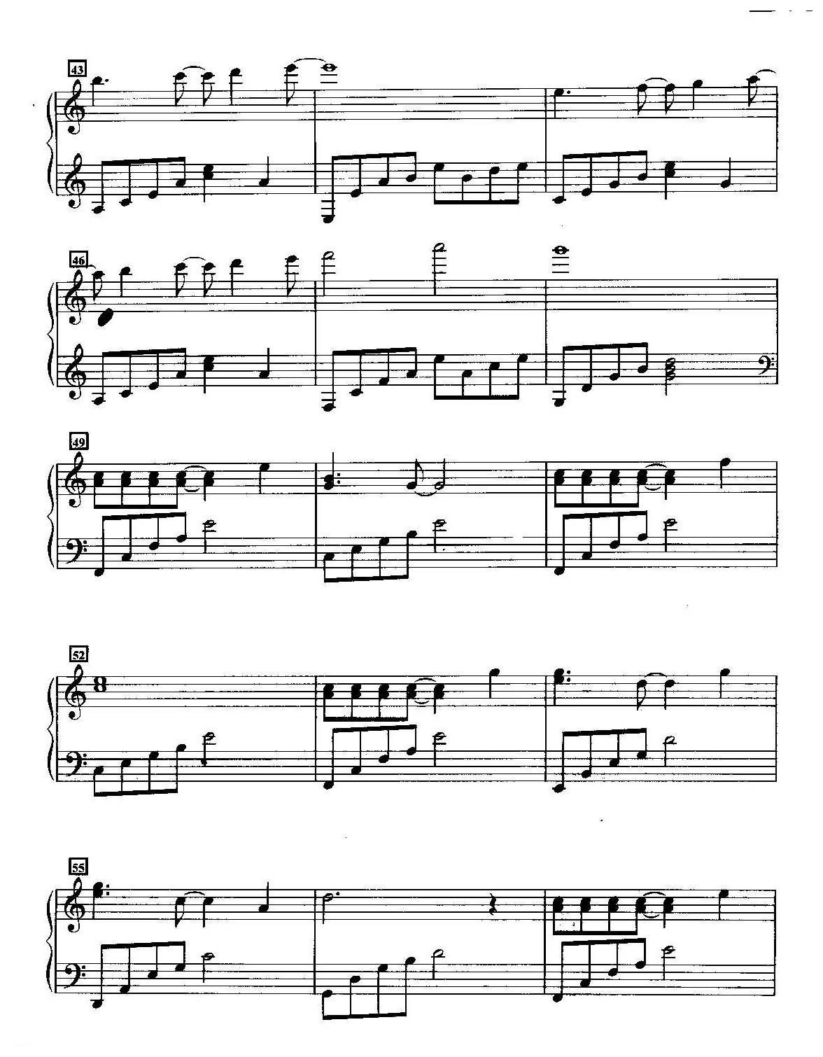 王菲经典歌曲钢琴曲《蝴蝶》作词／林夕  作曲／ Adrian Chan