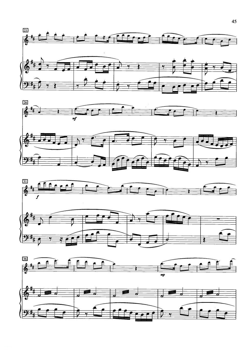 中国长笛曲《牧童短笛 Shepherd Boy Piccolo》钢琴伴奏谱长笛分谱