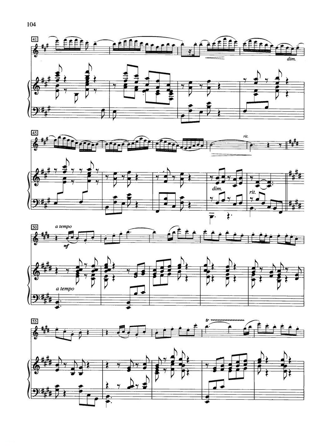 中国长笛曲《谐谑曲 Scherzo》钢琴伴奏谱长笛分谱
