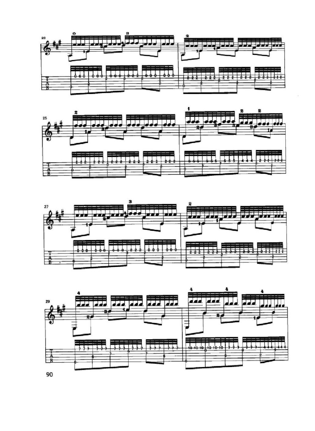 吉他独奏歌曲谱《平安夜 Franz Gruber 曲》六线谱