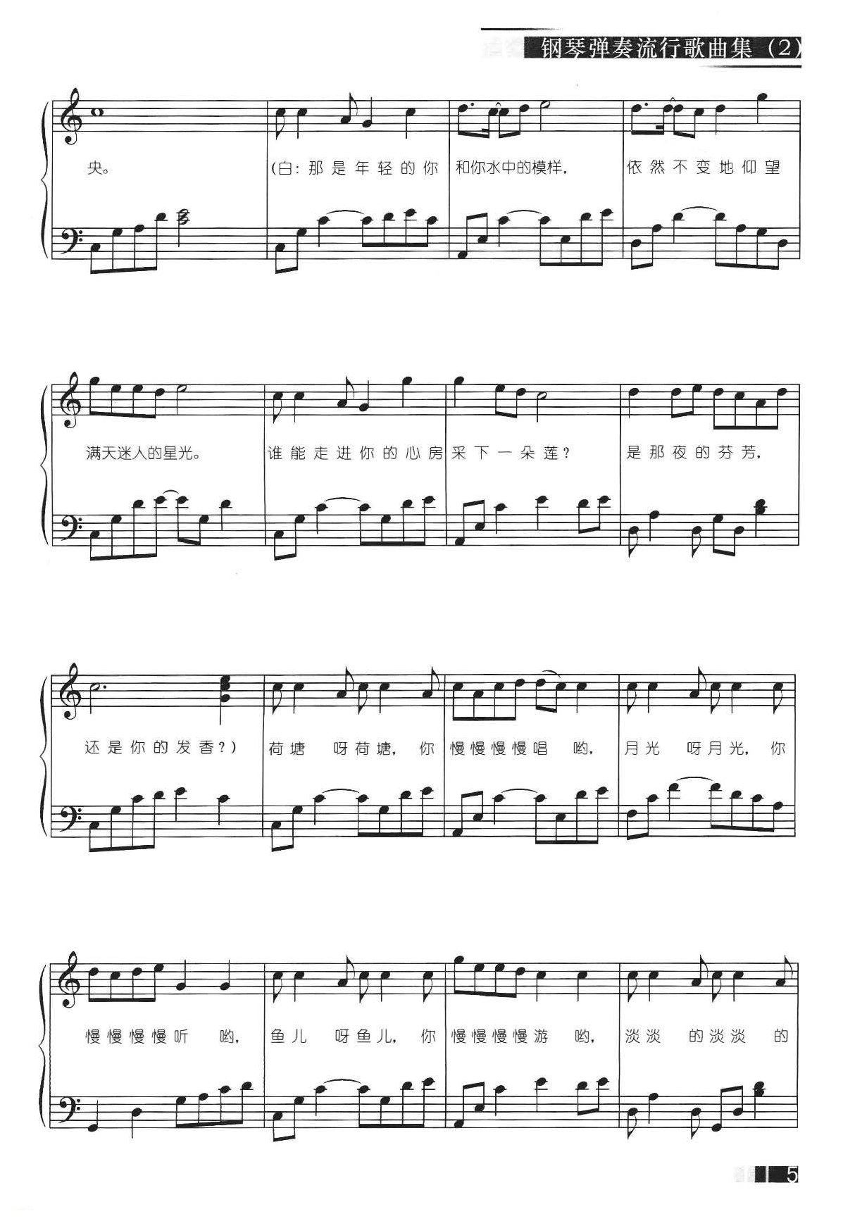赵志军钢琴弹奏流行歌曲《荷塘月色&凤凰传奇》简易版