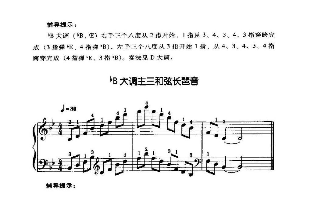 电子琴常用调练习曲多指和弦伴奏 bB大调音阶、终止式、琶音