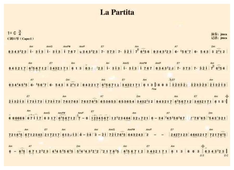 口琴简谱[La Partida]
