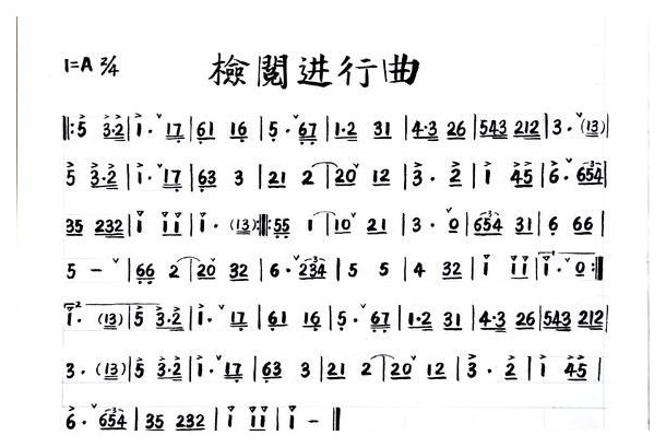 小号简谱【检阅进行曲】