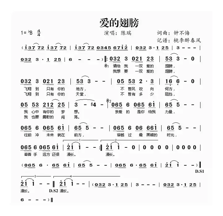 爱的翅膀（陈瑞演唱）