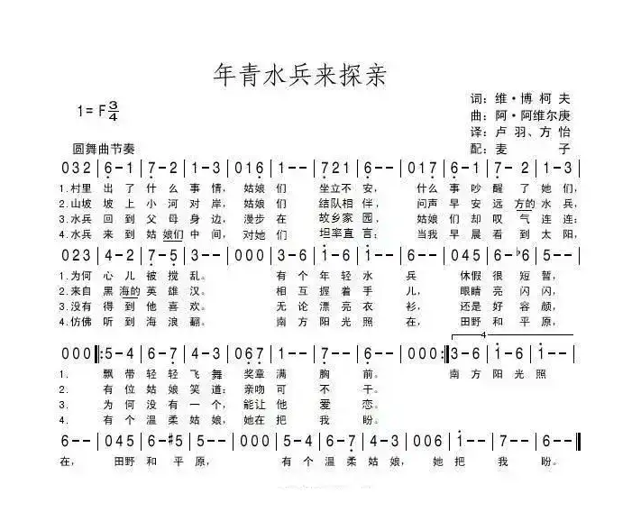 年轻水兵来探亲（前苏联）