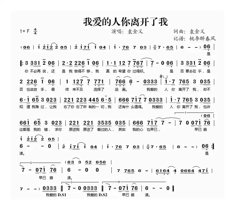 我爱的人你离开了我