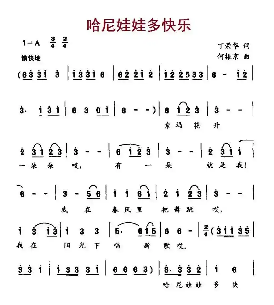 哈尼娃娃多快乐（合唱）