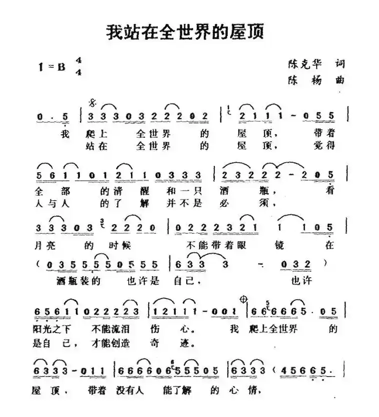 我站在全世界的屋顶