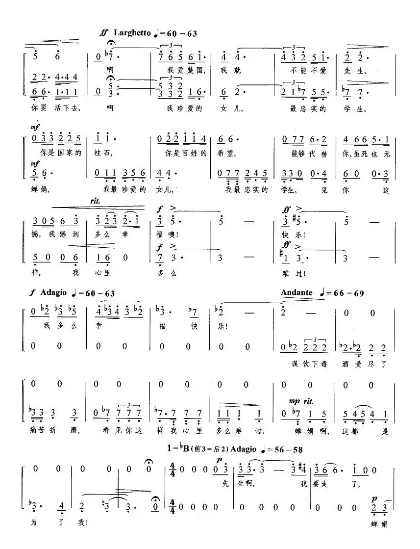离别之歌（歌剧《屈原》选曲）