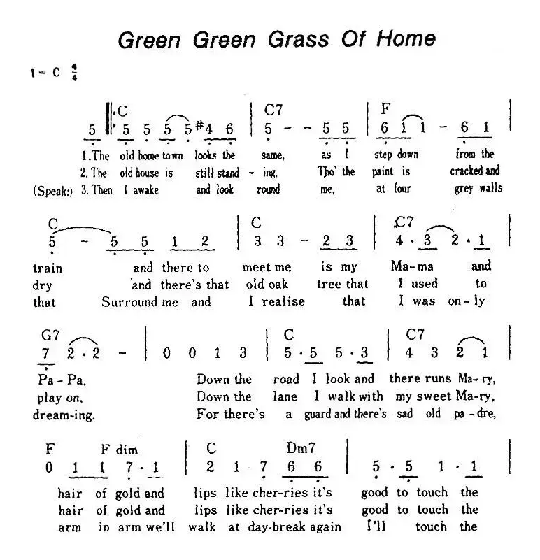 [美]Green Green Grass Of Home（故乡的青青草）