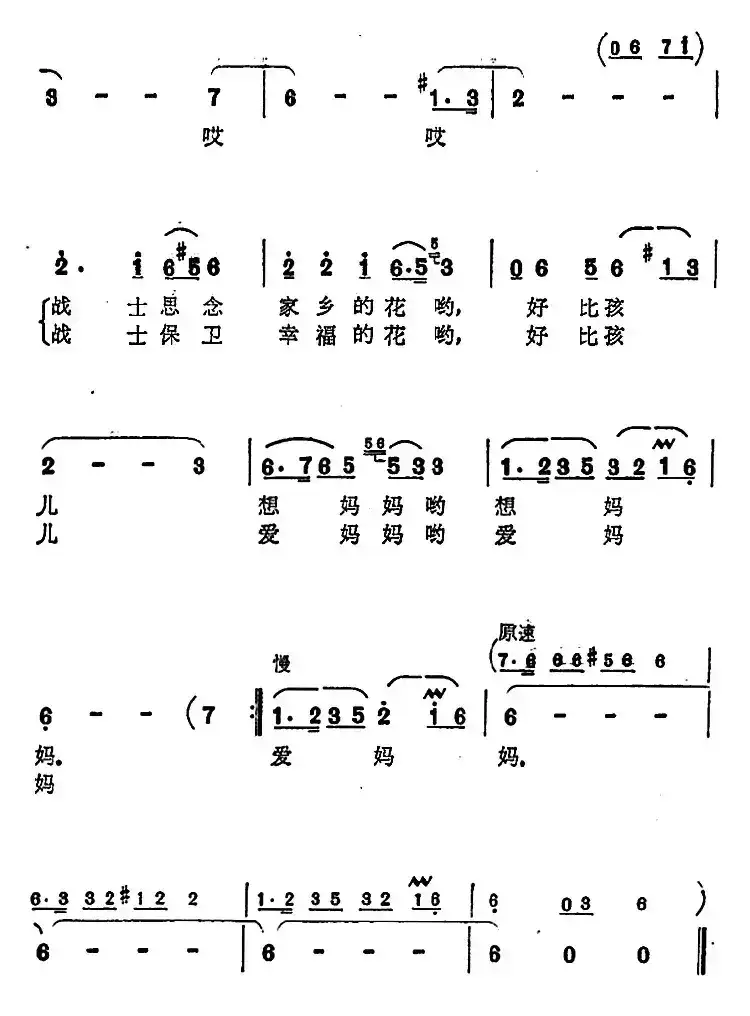 家乡的花（黄持一词 臧东升曲）