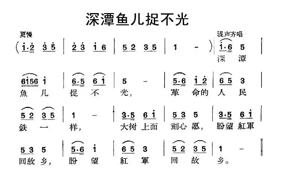 深潭鱼儿捉不光 