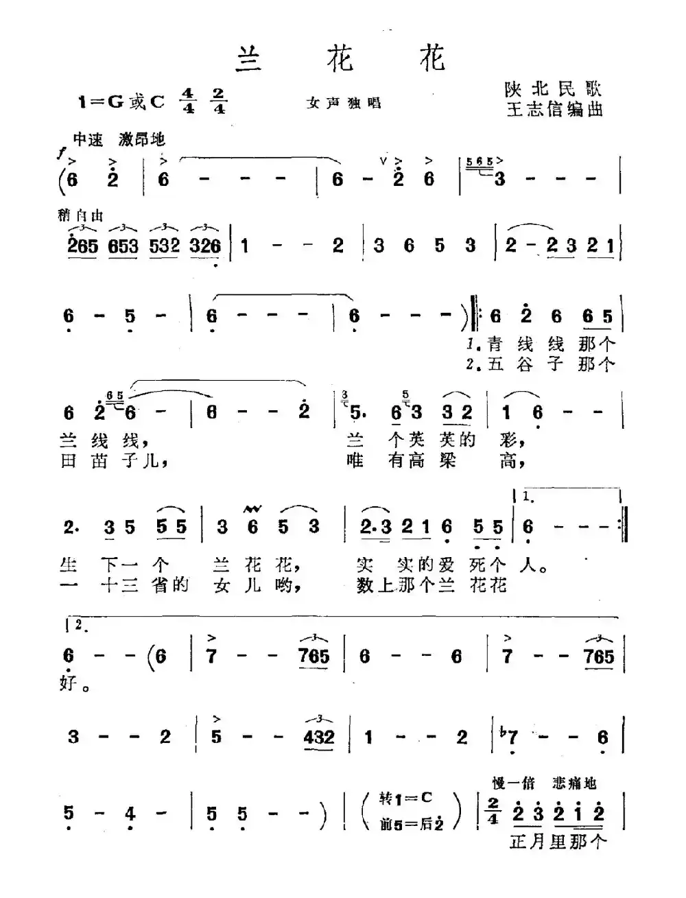 兰花花（王志信编曲版）