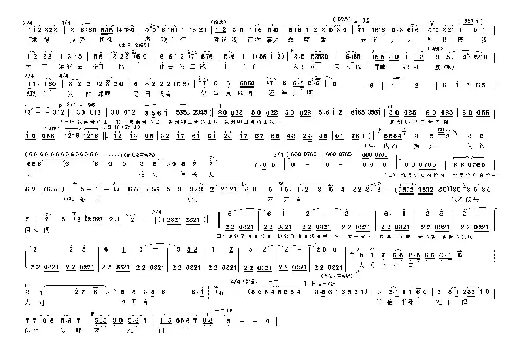 抬头问苍天(《祥林嫂》选段)