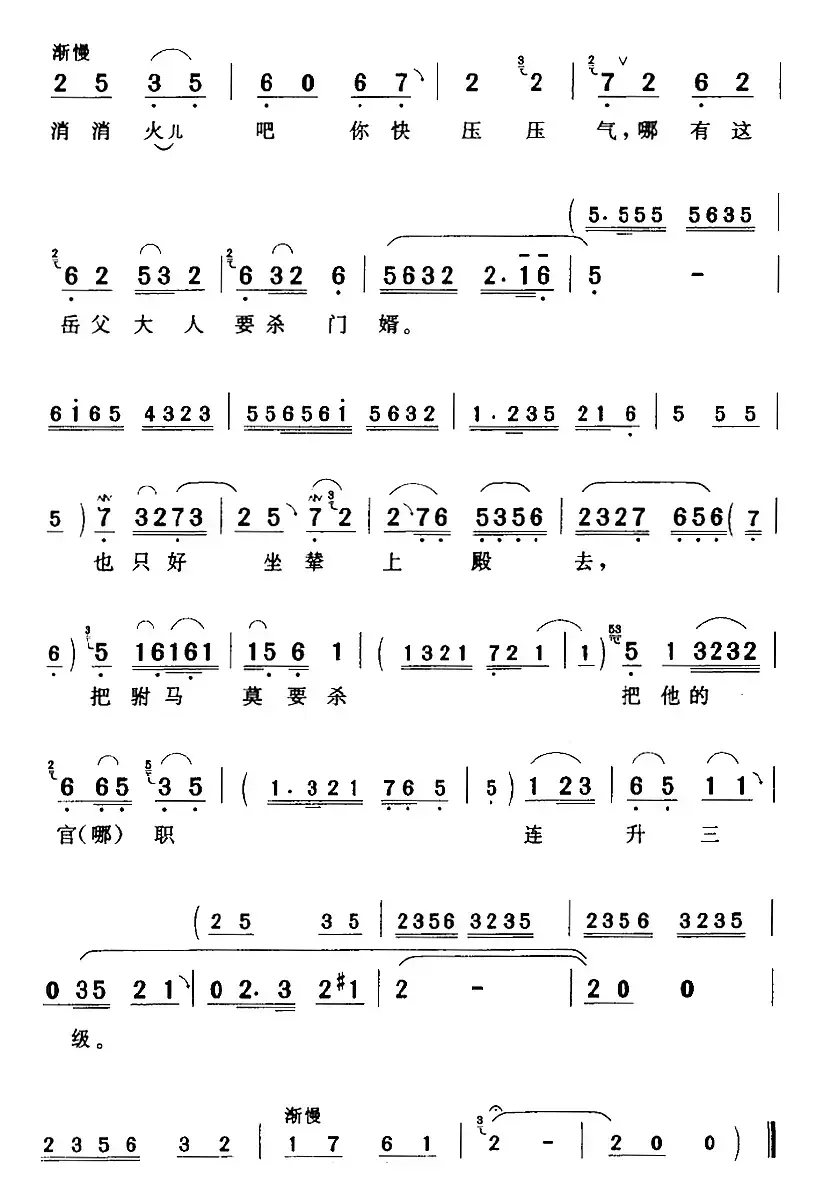 劝万岁你莫要动真气（《打金枝》国母[旦]唱段）