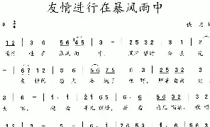 歌谱|八大歌选：友情进行在暴风雨中 作词:佚名 作曲:佚名 演唱:八大队