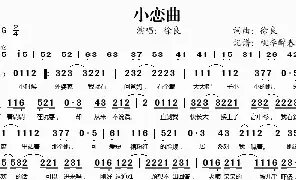 乐谱|小恋曲 作词:徐良 作曲:徐良 演唱:徐良