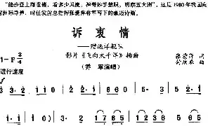 合唱谱|诉衷情（电影《飞向太平洋》插曲） 作词:张爱萍 作曲:傅庚辰