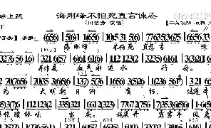 [京剧唱谱]海刚峰不怕死直言谏奏《海瑞上书》选段