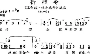[戏谱]昆曲 折桂令《宝剑记·林冲夜奔》选段 林冲唱段