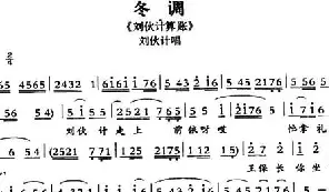 [戏谱]敦煌曲子戏 冬调《刘伙计算账》刘伙计唱段